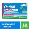 Claritin RediTabs 24 Hour Non-Drowsy Allergy Medicine, Loratadine Antihistamine Tablets, 60 Ct
