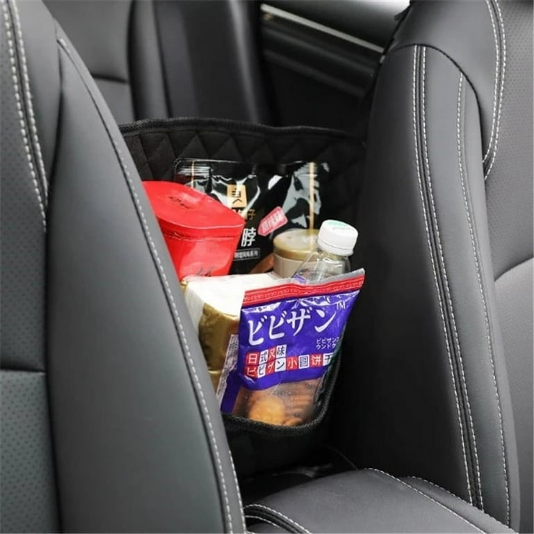 Pawst Upgraded Car Seat Storage and Handbag Holding Car Net Pocket Handbag Holder Hanging Storage Bag Between Car Seats, Size: 27, Black