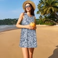 thumbnail image 3 of Vsdgher Robe d'Été Imprimée Paisley4 pour Femmes Décontractée Col en U Robe de Plage Sans Manches Robe Débardeur Ample avec Poche, 3 of 7