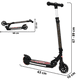 thumbnail image 4 of Scooter Patín del Diablo para Niños con Luces Plegable Altura Ajustable Antideslizante Freno 3 a 8 Años - Negro, 4 of 7