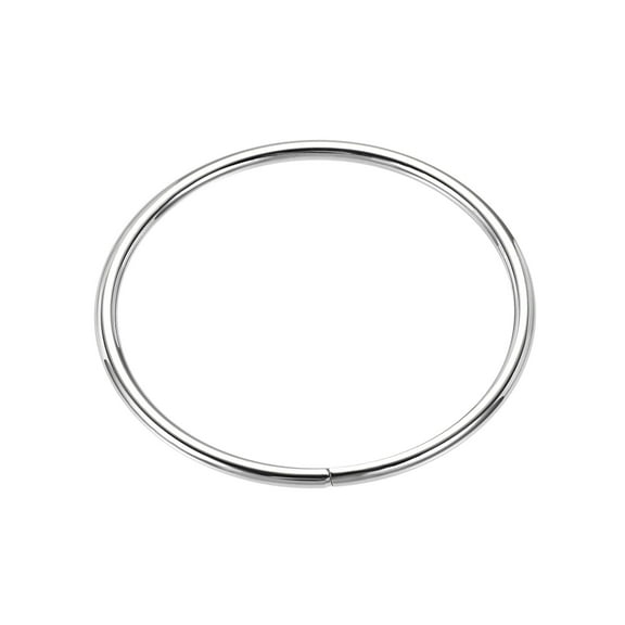 75mm ID 5mm Thickness Metal O Ring Iron Silver Tone