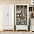 thumbnail image 3 of 71" Tall Metal Storage Cabinet with Drawer and Adjustable Shelves,Farmhouse Kitchen Pantry Storage Cabinet with Doors,Large Wide Cabinets for Craft Room,Office,Dining Room,Bathroom(White), 3 of 6