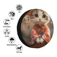 thumbnail image 4 of KLL Adorable Kitten In Kimono Pattern 14-17 inch Spare Tire Cover Universal Wheel Protector for Truck SUV Trailer Camping Rv Tire Covers-16 inch, 4 of 6