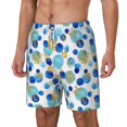 thumbnail image 2 of Uemuo Golden Blue Snowflakes Pattern Mens Swim Trunks Quick Dry Board Shorts with Mesh Lining, Stretch Beach Shorts Quick Dry No-Chafing Board Shorts-3X-Large, 2 of 9