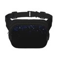 thumbnail image 1 of Fotbe Black Blue Glitter Sparkles Cangurera Cuadrada con Estampado de Doble Capa, Bolsa de Cintura Ajustable Mini para Hombres y Mujeres, 1 of 9