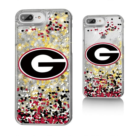 Georgia Bulldogs Cell Phone Cover - UGA Georgia Bulldogs Confetti Glitter Case for iPhone 8 Plus / 7 Plus / 6 Plus