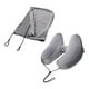 thumbnail image 1 of Almohada inflable para el cuello de viaje para coche o avión con bolsa de transporte desmontable. Gris, 1 of 9