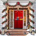 thumbnail image 5 of Colorful Happy Birthday Banner on Red Backdrop Background, Party Decorations for Birthday Party Photography Props Celebration Event Decors, 5 of 7