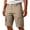 Khaki, variant on Mens Water Resistant Ripstop Cargo Shorts 2026 Lightweight Solid Color Short Pants Hiking Multi Pockets Outdoor Work Shorts Fashion Clothes Black M