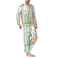thumbnail image 2 of Sikiie Books Mens Pajama Set, Soft Warm Long Sleeve Sleepwear, Cozy Button-Down Pjs for Men-X-Large, 2 of 7