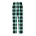 thumbnail image 5 of Havenx Men's Pajama Pants Cotton Plaid Flannel Pj Bottoms 2025 Big and Tall Sleep Pants Elastic Waist Wide Leg Lightweight Sleep & Lounge Pants,Cyan M, 5 of 6