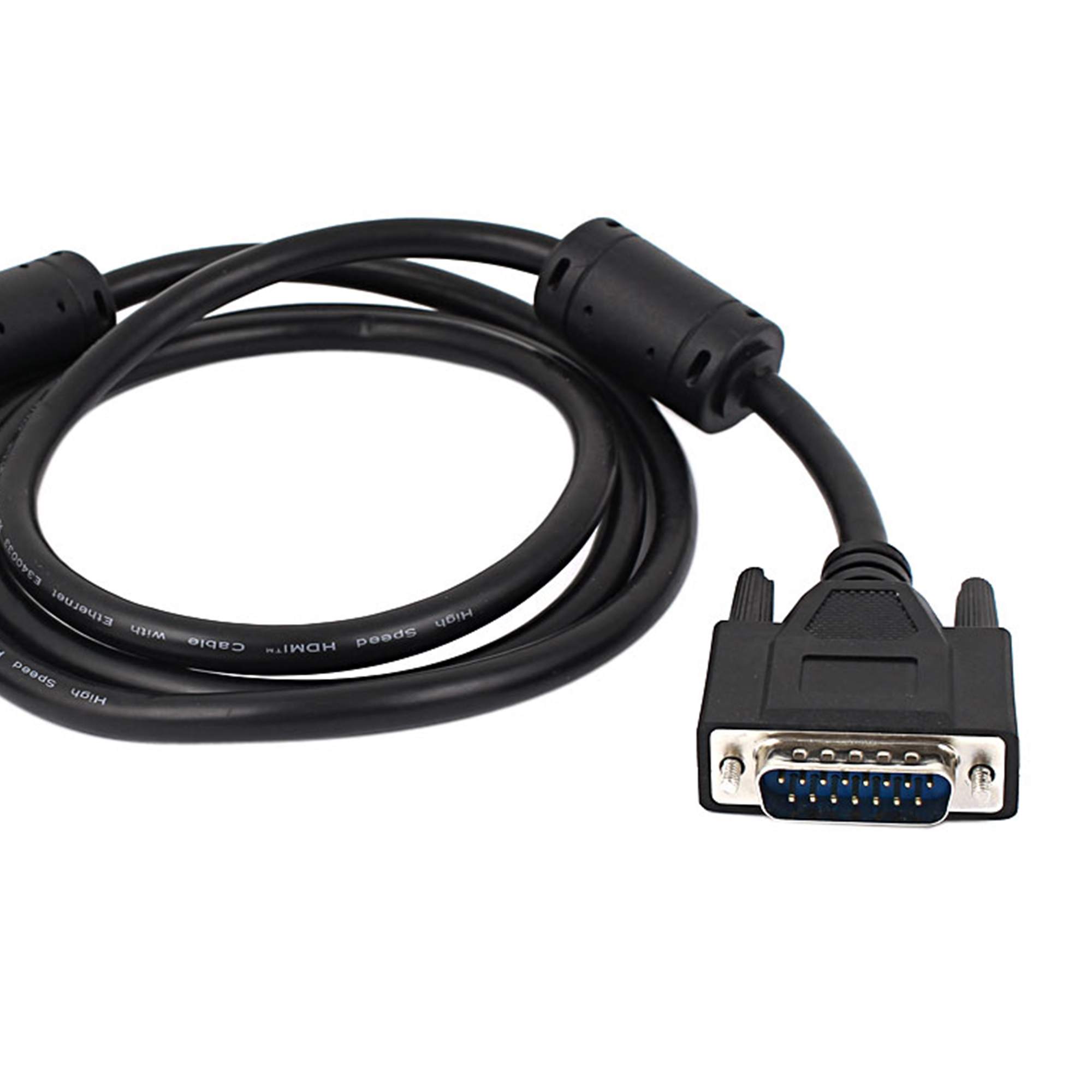 Unique Bargains DB15 Cable Black Straight Through 15 Pin DB15 RS232 Serial Cable