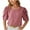 Solid Color, variant on UYISJ Womens Cute Summer Tops Crew Neck Puffy Short Sleeve Blouse Swiss Dot Loose Fit Solid Color Shirts 2024 Trendy