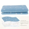 thumbnail image 4 of Protège-matelas Imperméable Réutilisable - Bleu et 90x120cm, 4 of 8