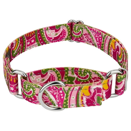 Country Brook Petz® Pink Paisley Reflective Martingale Dog Collar Extra Large