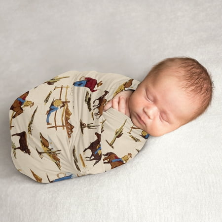 UPC: 0846480085256 | Wild West Baby Swaddle Receiving Blanket by Sweet Jojo Designs