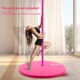 thumbnail image 2 of Pole Dance Mat Foldable Pole Crash Mats EPE Foam Round Padding Waterproof PU Cover Protective Fall Safety Cushion Lightweight for Home, Gym, Yoga Exercise, Rose Pink, 2 of 8