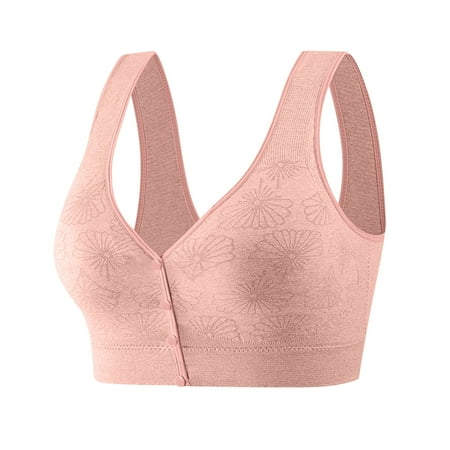 Black of Friday Deals!Clearance Staron No Underwire Bras for Women Stretch No Underwire Bra Comfortable Front Closure Bra Wireless Comfort Bras No Steel Bra