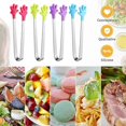 thumbnail image 5 of mini pinzas para azúcar, pinzas multifuncionales para alimentos, pinzas para azúcar, pinzas de silicona y acero inoxidable para hielo., 5 of 5
