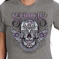 thumbnail image 2 of Hot Leathers SPL1830 Women's Heather Gray 2023 Sturgis Antique Sugar Skull T-Shirt Small, 2 of 4