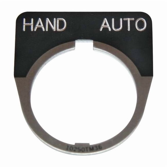 Eaton Cutler-Hammer Legend Plate,Hand Automatic,Black 10250TM39