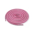 thumbnail image 1 of INSPIRE CHIC Unisex Round Rope Dual Colored Striped 1/5 Thick Boot Shoelace 90cm / 35.43" White Fuchsia, 1 of 4