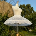thumbnail image 6 of Women Short Petticoat Skirt 3 Hoop Adjustable Underskirt Half Slips for Cosplay, 6 of 8