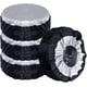 thumbnail image 1 of 4 unids/set 210D poliéster cubiertas de neumáticos de repuesto bolsas de almacenamiento con asa para neumáticos de 19 "-23" de diámetro - negro/plata Sincero Electrónica, 1 of 5