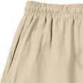 thumbnail image 4 of Delconic Mens Casual Cotton Linen Two Piece Set Long Sleeve Collared Pullover Top and Drawstring Straight Leg Pants Outfit Khaki 2XL, 4 of 6