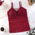 thumbnail image 2 of Tank Tops for Women,Fashion Sleeveless Floral Lace Padded Bralette Camisole Top with Spaghetti Straps for Elegant Layering,Camisole Tops for Women,,One Size, 2 of 3
