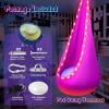 Upgraded LED Light-Up Hanging Hammocks Swings Chair Durables Nylon Fabric With Inflatable Pillow And Installation Kit Perfects For Indoor And Outdoor L