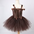 thumbnail image 4 of Aocisk Girls Outfit Sets Net Skirt Puff Dress Brown Bear with Head Accessory Kids Dress Up Brown 4-5 Years, 4 of 8