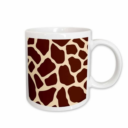 

3dRose Cream and Brown Giraffe Print Ceramic Mug 11-ounce