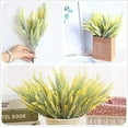 thumbnail image 4 of Artificial Lavender Flowers 8pcs Fake Plants with Faux Plastic Wedding Bouquet for Home Party Wedding Balcony Garden Patio Outdoor Decoration (Yellow,16pcs), 4 of 6