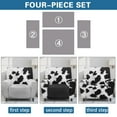 thumbnail image 6 of Kuiaobaty Cow Pattern Reclining Sofa Slipcover for Living Room Durable Recliner Chair Cover Large Breathable Reclining Slipcover with Side Pocket Washable Recliner Couch Cover, 6 of 8