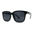 thumbnail image 2 of Kush Mens Classic Sport Horn Rim Gangster Shade Sunglasses Matte Black Camo Arm, 2 of 4