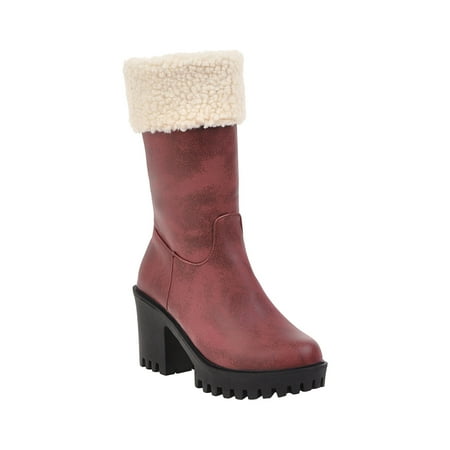

VEKDONE 2023 Clearance Boots Deals 2022 Snow Boots Autumn And Winter Round Toe Fashion Warm ry Short Boots Large Size Boots Women s Boots