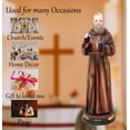 thumbnail image 6 of Father Pio Resin Statue | Multiple Sizes | Realistic Appearance | Church Services, Home Decor, Gifts | Spanish Name Padre Pio (Lx16"inches), 6 of 7