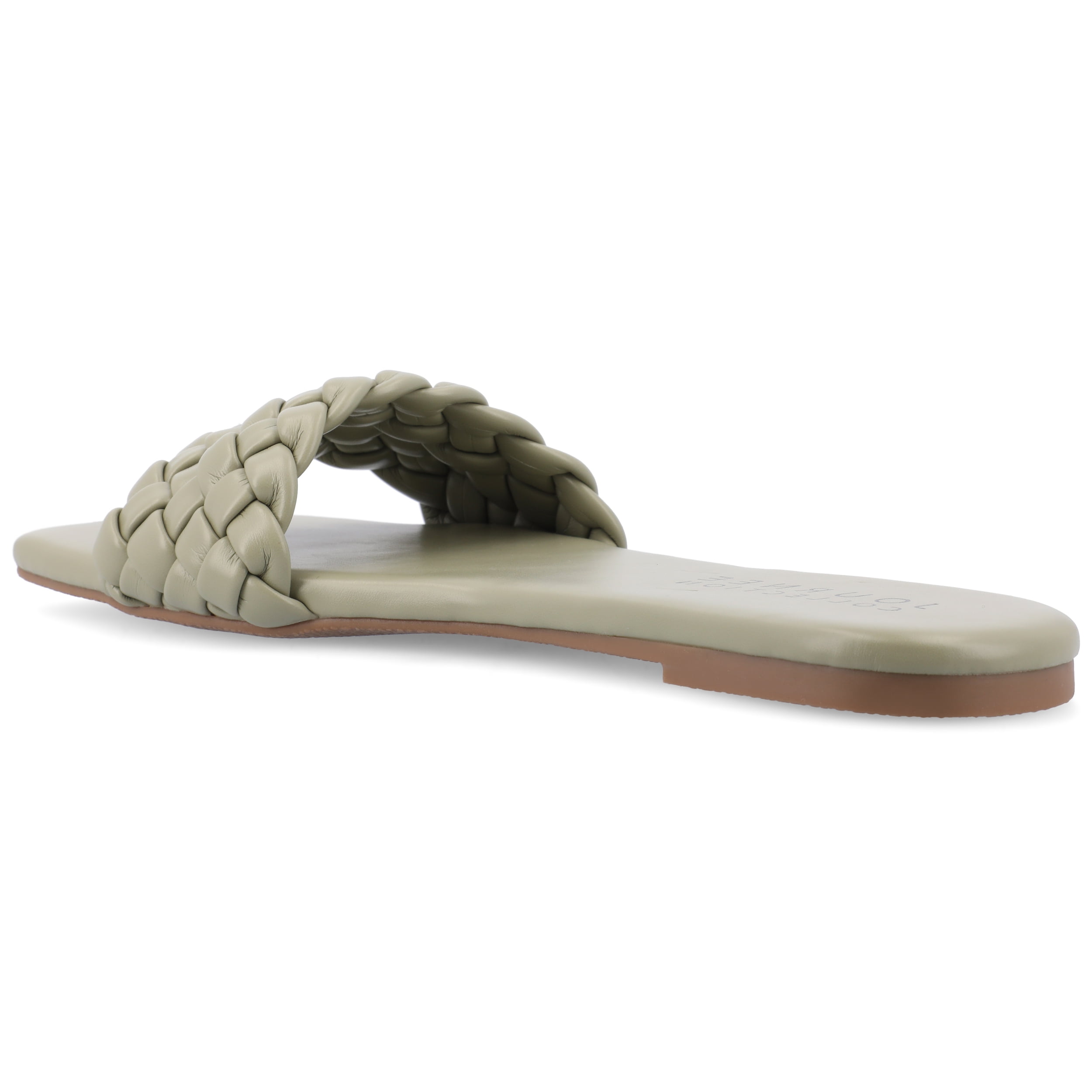 Journee Womens Sawyerr Dual Braided Band Flat Sandals, Widths Available