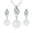 thumbnail image 4 of Collier Pendentif Perle Spirale Mode + Boucles d'Oreilles SL, 4 of 5