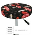 thumbnail image 4 of Bingfone13 Inch Padded Round Bar Stool Cover Cushion With Elastic Fabric Round Chair Seat - Forest Mushrooms, 4 of 7