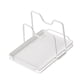 thumbnail image 2 of Estante para tapas de ollas, organizador de tapas de ollas, soporte para tapas, utensilios de cocina multifunción Blanco, 2 of 7