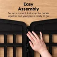 thumbnail image 2 of IRIS USA 24" Exercise 4-Panel Pet Playpen with Door, Dog Playpen, Puppy Playpen, for Puppies and Small Dogs, Keep Pets Secure, Easy Assemble, Fold It Down, Easy Storing, Customizable, Black, 2 of 8