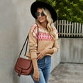 thumbnail image 2 of CoCopeaunts Womens Vintage Knit Sweaters Diamond Pattern Casual Loose Fit Long Sleeve Pullover Tops for Winter 2022, 2 of 5