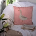 thumbnail image 3 of Steinbacher Goose Pink Check Fabric Decorative Pillow, 3 of 4