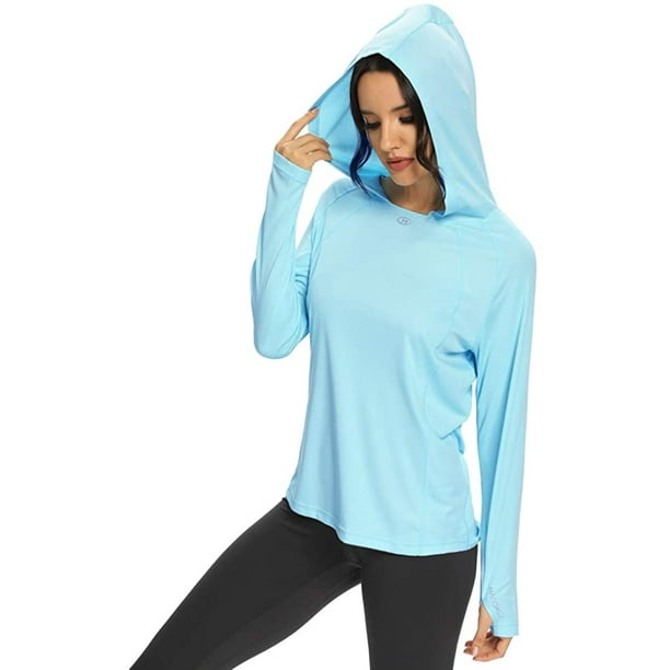 UPF 50+ UV Sun Protection Women's Clothing Zip Up Hoodie Long