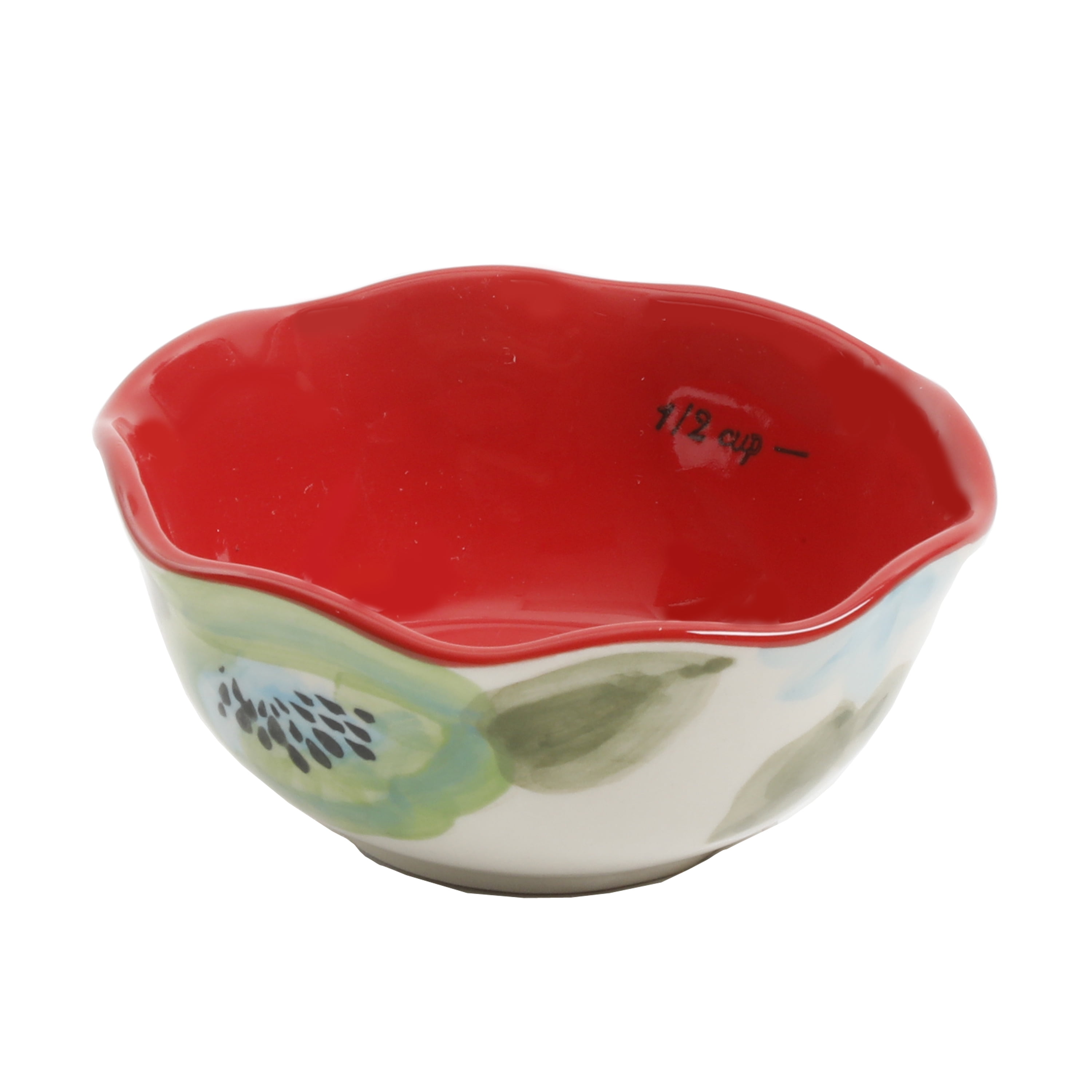 The Pioneer Woman Flea Market 5-Piece Ceramic Prep Set, Measuring Bowls &  Cup 
