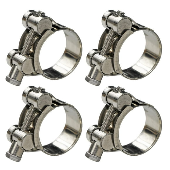 AKIHISA 4 Pack 40-43mm ID Range T-Bolt Hose Clamp,304 Stainless Steel Heavy Duty Tube Clamp 1.57 to 1.69 Inch