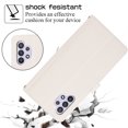 thumbnail image 5 of Allytechgroup for Samsung Galaxy A32 4G Wallet Case, Premium PU Leather Magnetic Buckle Zipper Pocket Card Slots Flip Stand Protective Cover with Hand Strap & Shoulder Strap - White, 5 of 12