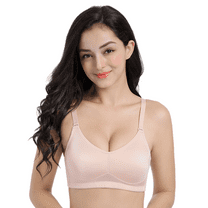 BIMEI Women's Mastectomy Bra Pockets Wireless Post-Surgery for Breast Forms Everyday Bra 8318,Light Pink, 40B